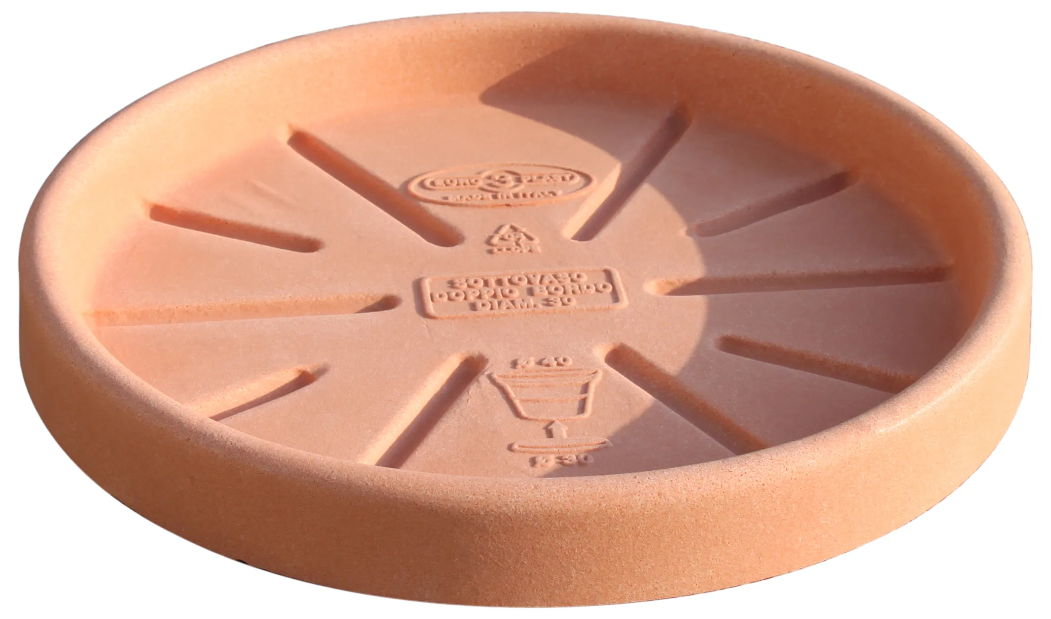 DOPPIO BORDO Untersetzer in Terrakotta-Optik